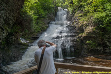Paul photographing Dingman's Falls