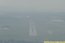 destination runway in sight, in the fog