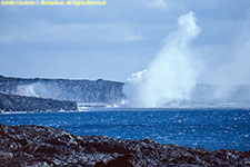 lava flowing into the sea