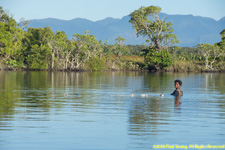 woman fishing