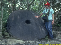 large piece of stone money, with Charlotte