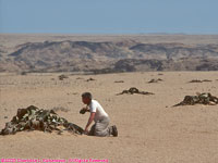 Paul with welwitschia plants