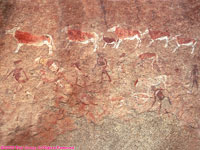 rock paintings panel