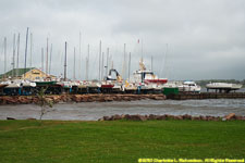 boats hauled out for the hurricane