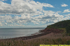 shore and clouds