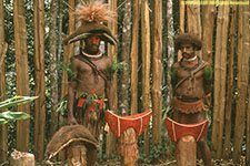 Huli men with wigs