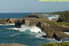 surf against the cliff