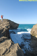 Charlotte on the cliff