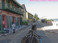 street with colonial buildings