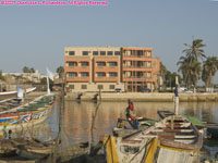 fishing boats on beach, looking across at our hotel