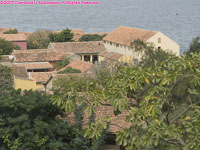 view from the top of Goree Island