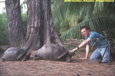 Paul with tortoises