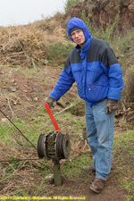 Paul at a winch