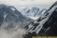 glacier and mountains