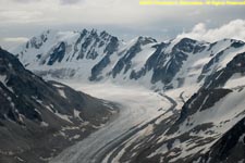 glacier and mountains