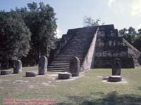 Pyramid with stelae