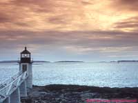 lighthouse at sunset