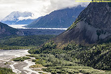 glacier and river