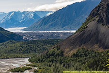 glacier and river