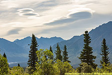 clouds and river