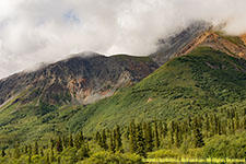 mountain and clouds