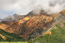 mountain and clouds