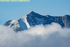 mountain and clouds