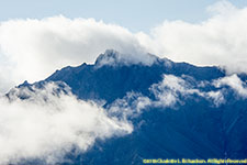 mountain and clouds