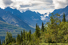 mountains and glacier