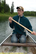 Joel canoeing