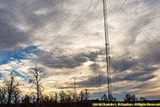 sunset and towers