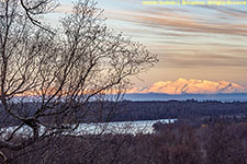 alpenglow on the volcanoes